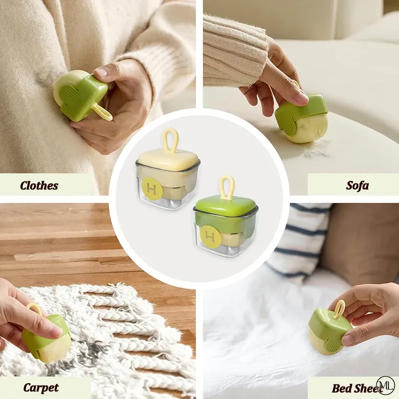 Rouleau anti-peluches lavable et réutilisable, brosse portable pour poils d'animaux et poussière 5