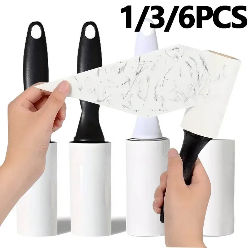 Rouleau anti-peluches avec recharges (lot de 1, 3 ou 6) – Éliminateur de poils pour vêtements, meubles et sièges auto – Brosse portable