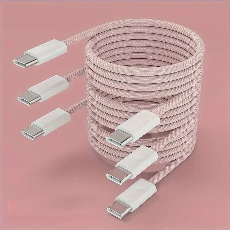 Câble de charge rapide haut de gamme 1 m / 2 m / 3 m 60 W USB-C vers USB-C pour téléphone, tablette, PC et ordinateur portable – lot de 3 8