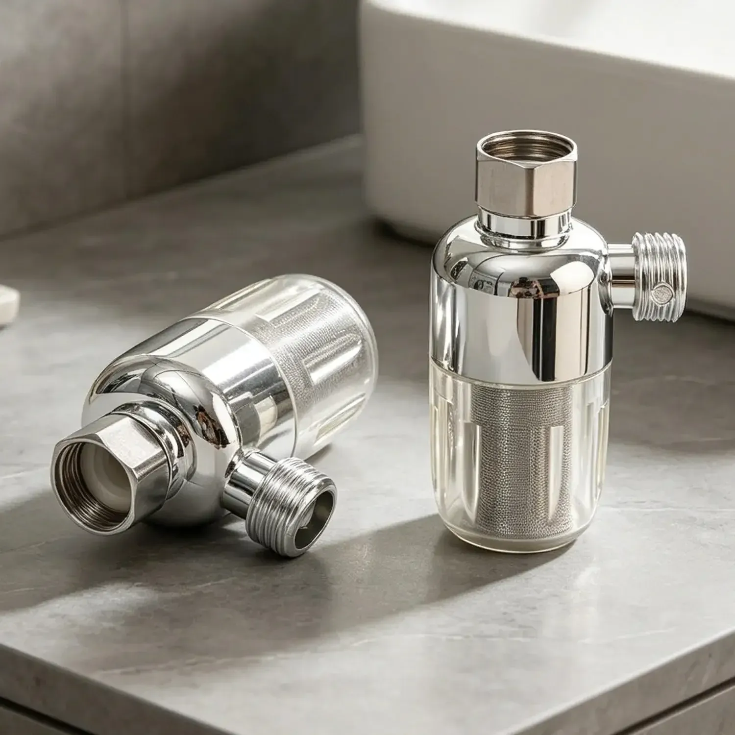 Filtre à eau anti-calcaire, gros plan