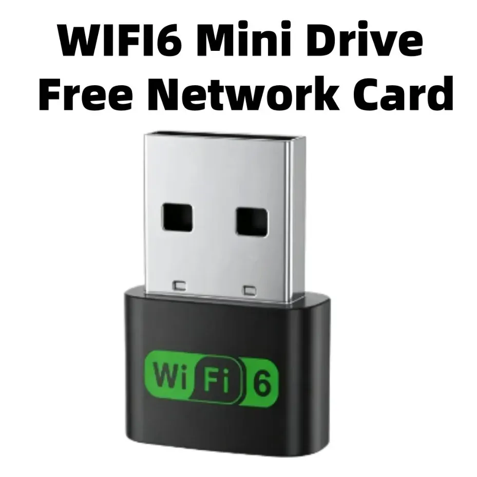 Adaptateur WiFi 6 USB sans fil, bande 2,4 GHz, récepteur WiFi sans pilote, 802.11ax MU-MIMO OFDMA, compatible ordinateurs de bureau et portables 6