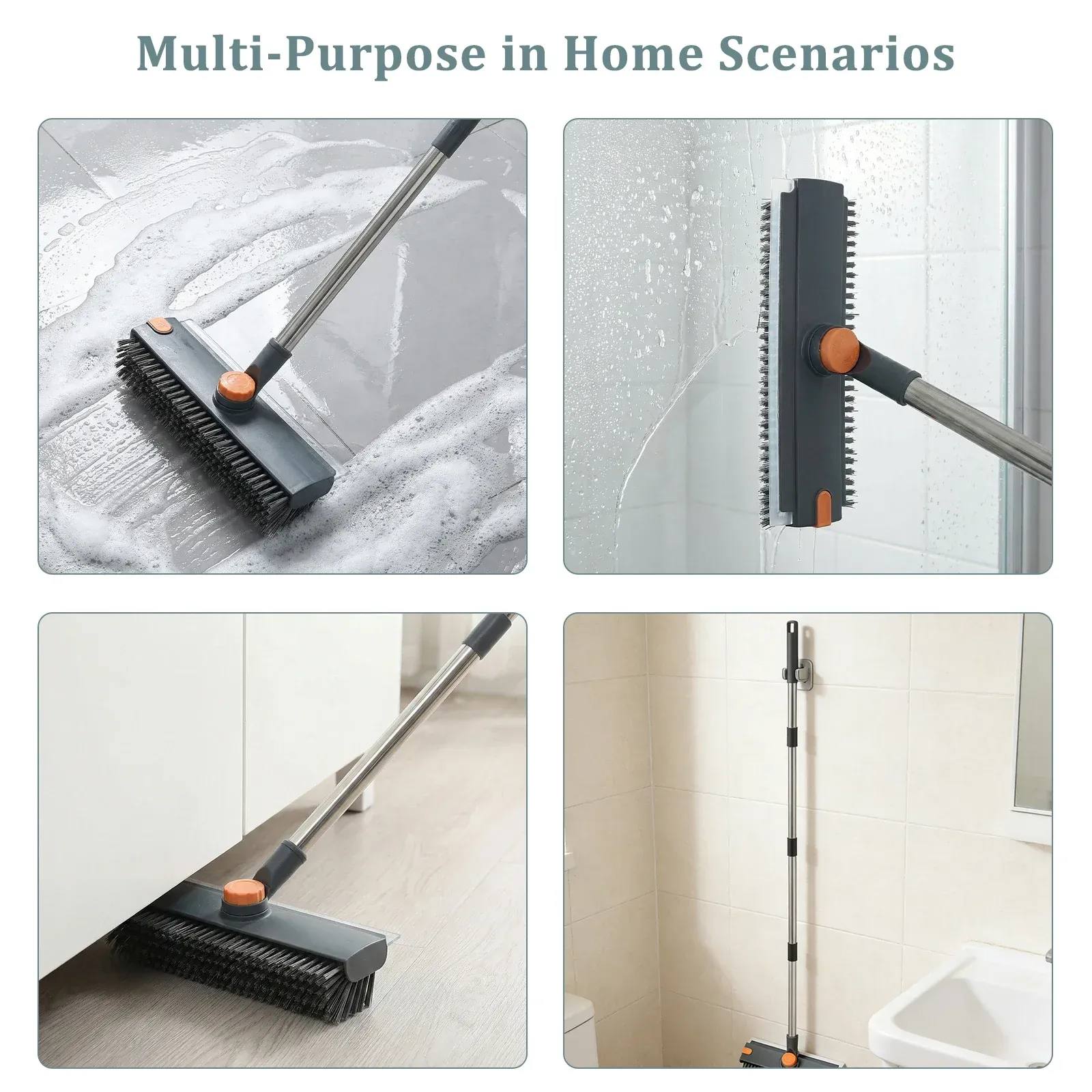 Brosse avec raclette en silicone