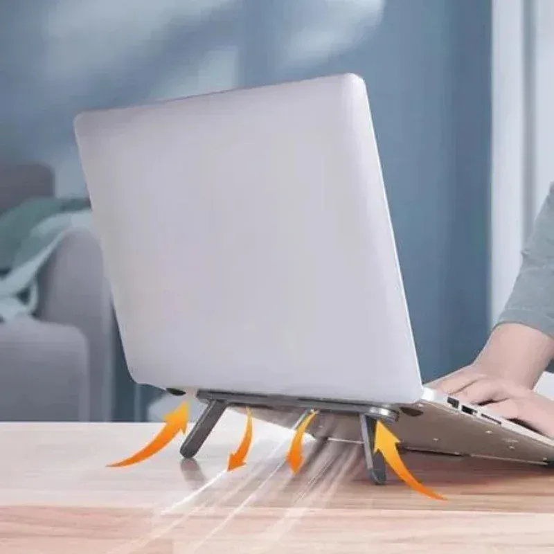 Support pour ordinateur portable pliable réglable avec support de refroidissement 2