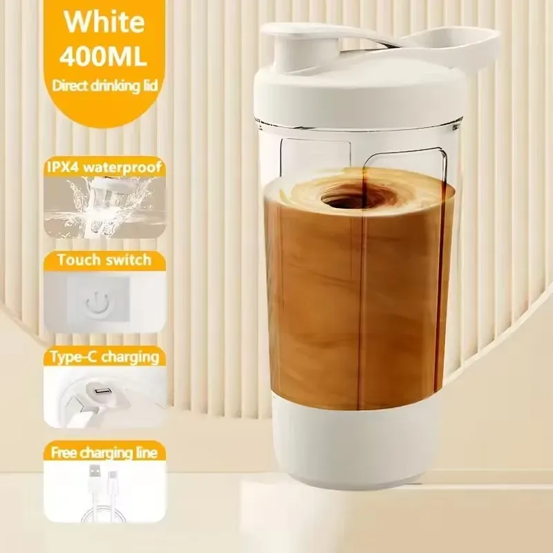Shaker électrique automatique pour protéines et poudres, bouteille mélangeuse rechargeable 7
