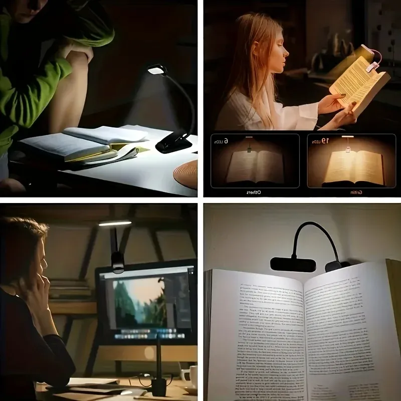 Lampe de lecture LED en utilisation