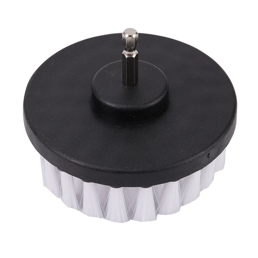 Brosse de nettoyage électrique souple 4 pouces pour perceuse, brosse à disque pour tapis, polissoir et nettoyage des pneus et vitres automobiles 2