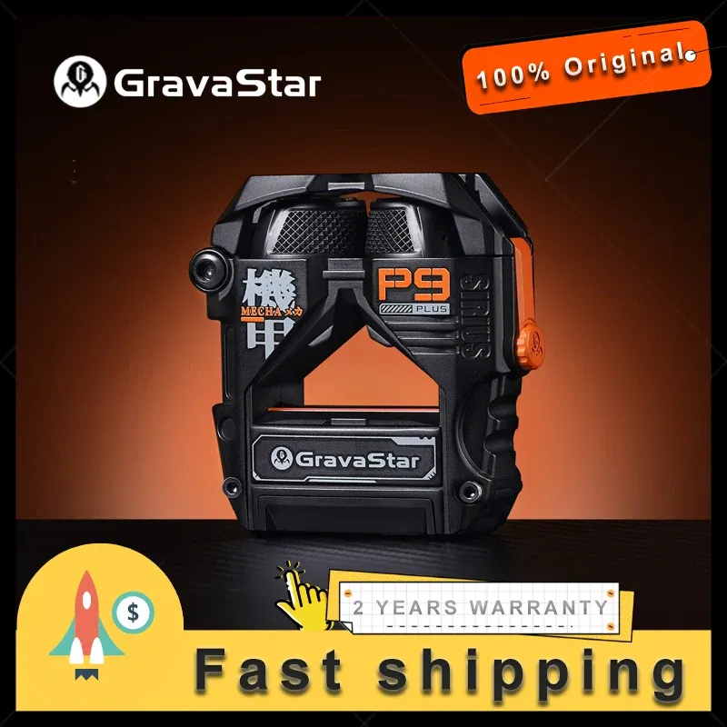 GravaStar Sirius P9 Plus Écouteurs sans fil True Wireless, Bluetooth 5.3, Casque à réduction active du bruit (ANC), autonomie de lecture de 28 heures, ENC Clear - Image 1