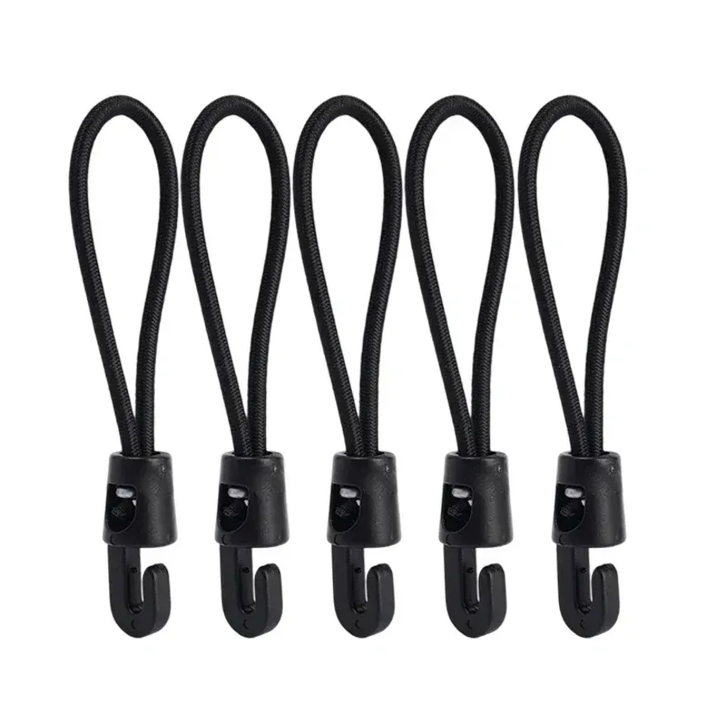 Cordon élastique à crochets 10/15/25 cm pour bâche de camping, lot de 1 ou 10 pièces 10