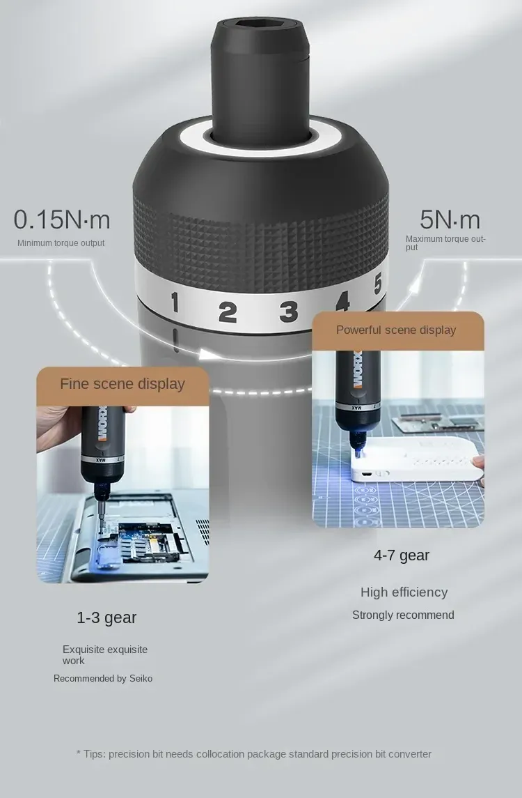 Worx WX242 tournevis électrique accessoires