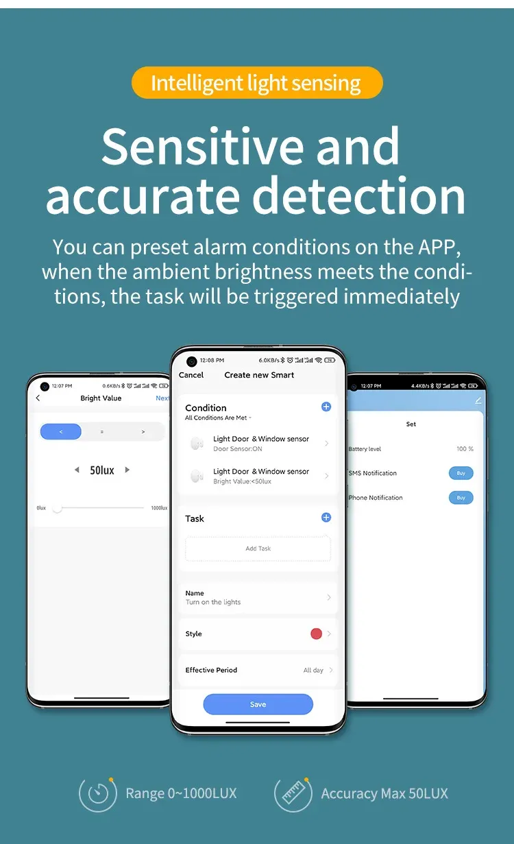 Capteur installé sur une fenêtre