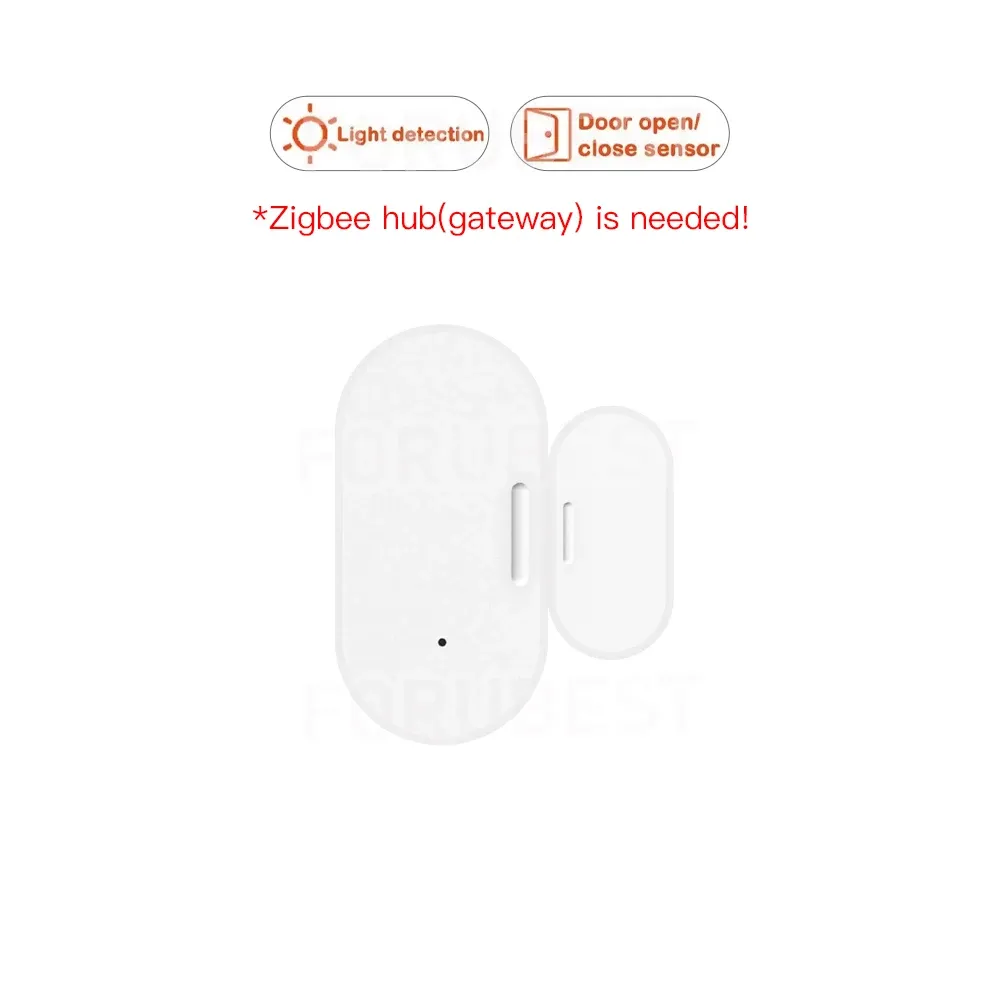 Capteur intelligent ZigBee pour portes et fenêtres avec détection de luminosité et de vibrations, alarme de sécurité domestique en temps réel, compatible Zigbee2MQTT 8