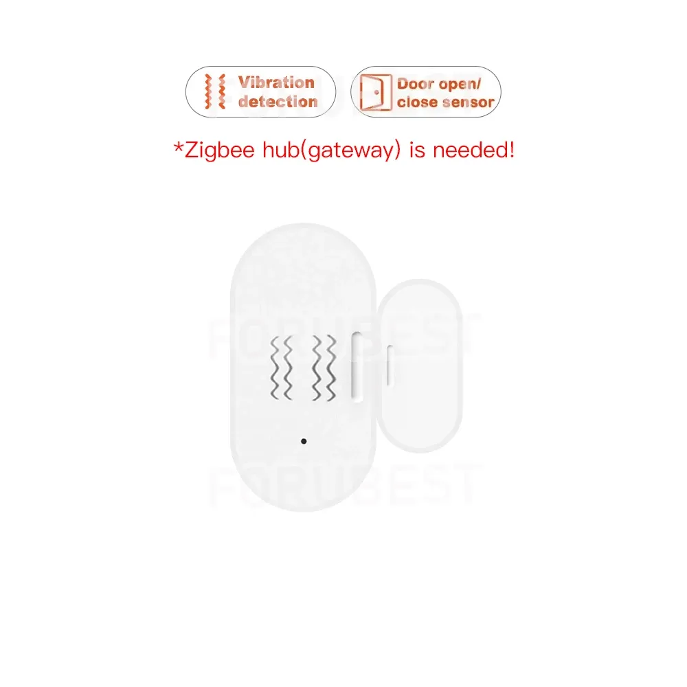 Capteur intelligent ZigBee pour portes et fenêtres avec détection de luminosité et de vibrations, alarme de sécurité domestique en temps réel, compatible Zigbee2MQTT 7