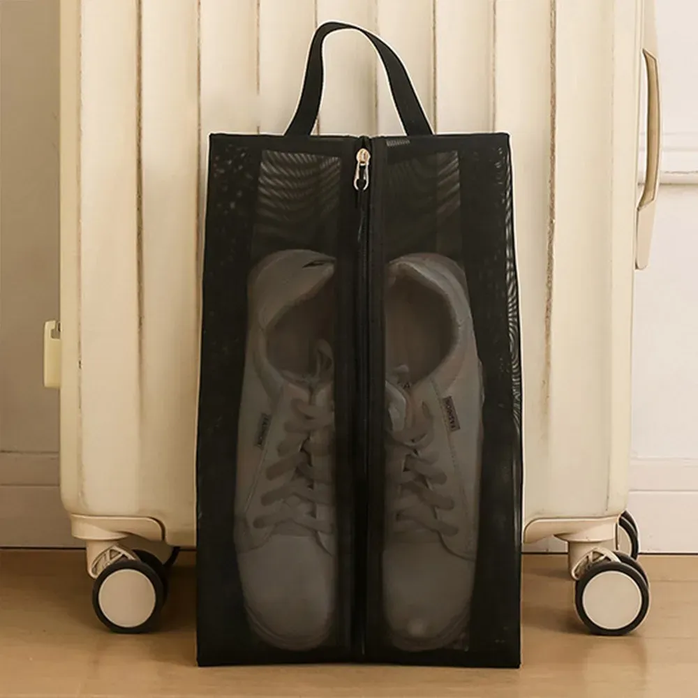 Sac de voyage en nylon avec compartiment pour chaussures, respirant, unisexe, idéal pour le rangement des chaussures, le maquillage et le linge 8