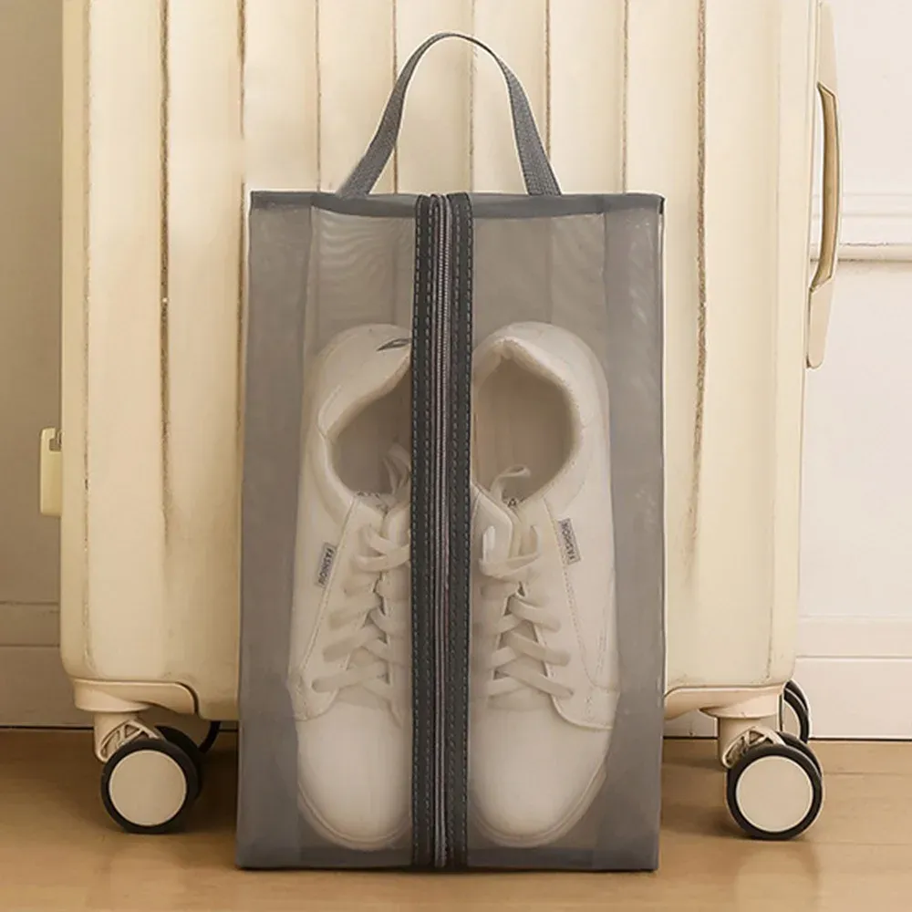 Sac de voyage en nylon avec compartiment pour chaussures, respirant, unisexe, idéal pour le rangement des chaussures, le maquillage et le linge 7
