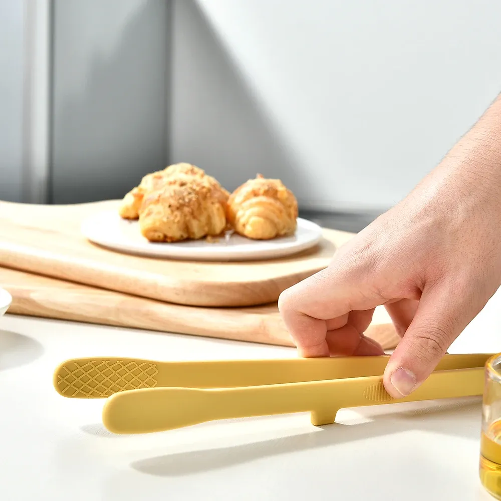 Pinces à toast en silicone alimentaire, service de salade