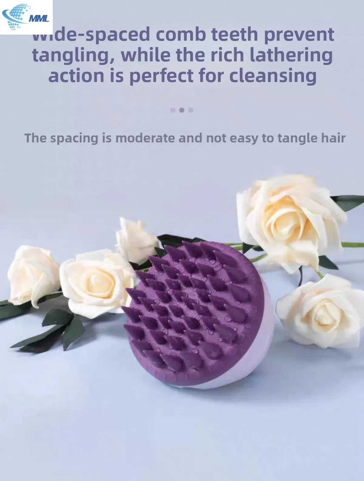 Brosse de massage du cuir chevelu en silicone souple, brosse de lavage des cheveux, peigne de massage spa, outil de beauté pour salon de coiffure 2