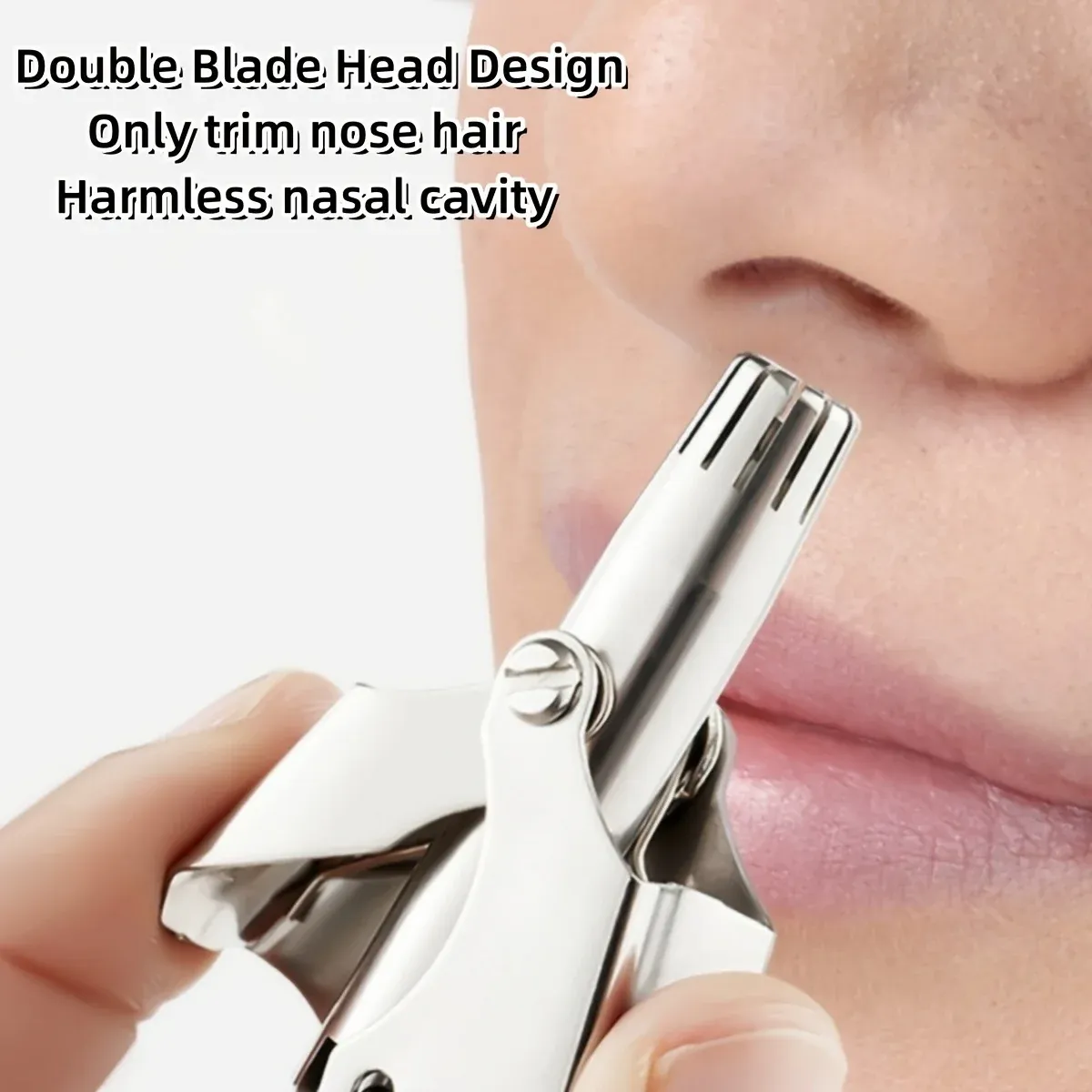 Tondeuse manuelle pour le nez en acier inoxydable