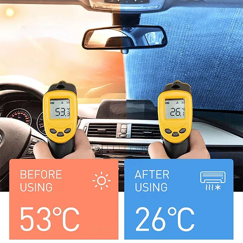 Pare-soleil de voiture, détail du revêtement