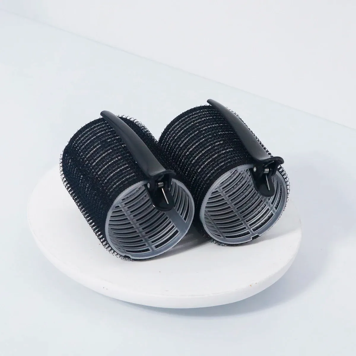 Ensemble de 4 bigoudis auto-agrippants sans chaleur : 2 bigoudis autoagrippants et 2 pinces à cheveux pour coiffure maison 7