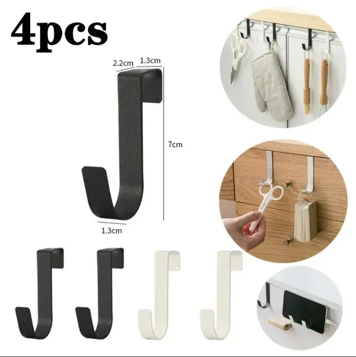 Crochets universels en Z pour porte d'armoire de cuisine, support suspendu en acier inoxydable pour vêtements, manteaux, chapeaux, serviettes et rangement - Image 1