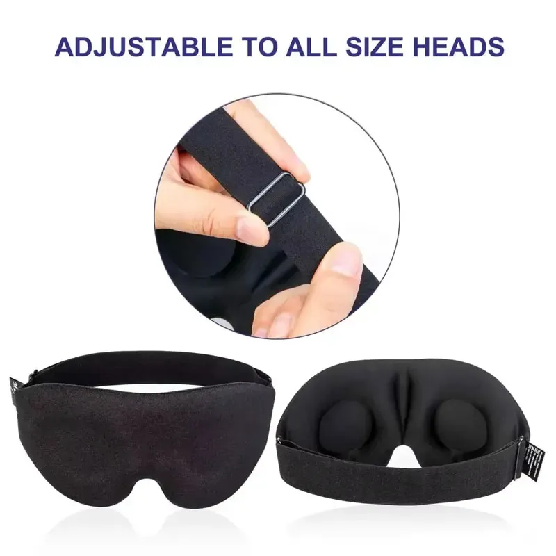 Masque de sommeil 3D ultra doux et occultant pour femmes et hommes, idéal pour le voyage et la maison, lot de 1, 2 ou 3 pièces 4