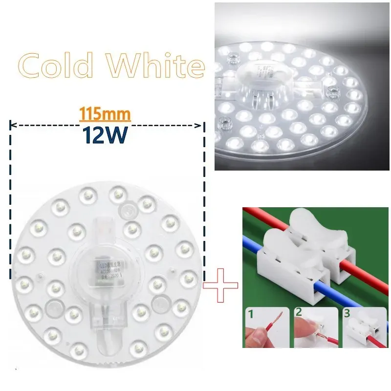 Anneau lumineux LED pour panneau rond de plafond, alimentation AC 220 V, 230 V, 240 V, SMD, 50 W, 36 W, 24 W, 18 W, 12 W 11