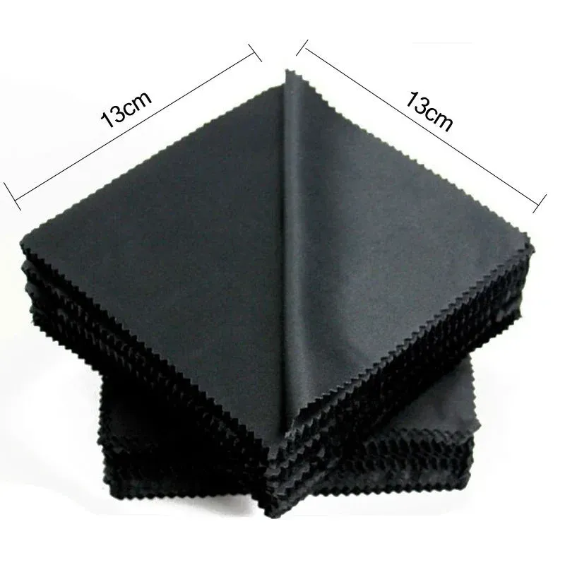 Chiffon de nettoyage en microfibre noire pour lunettes de soleil, 13 x 13 cm 2