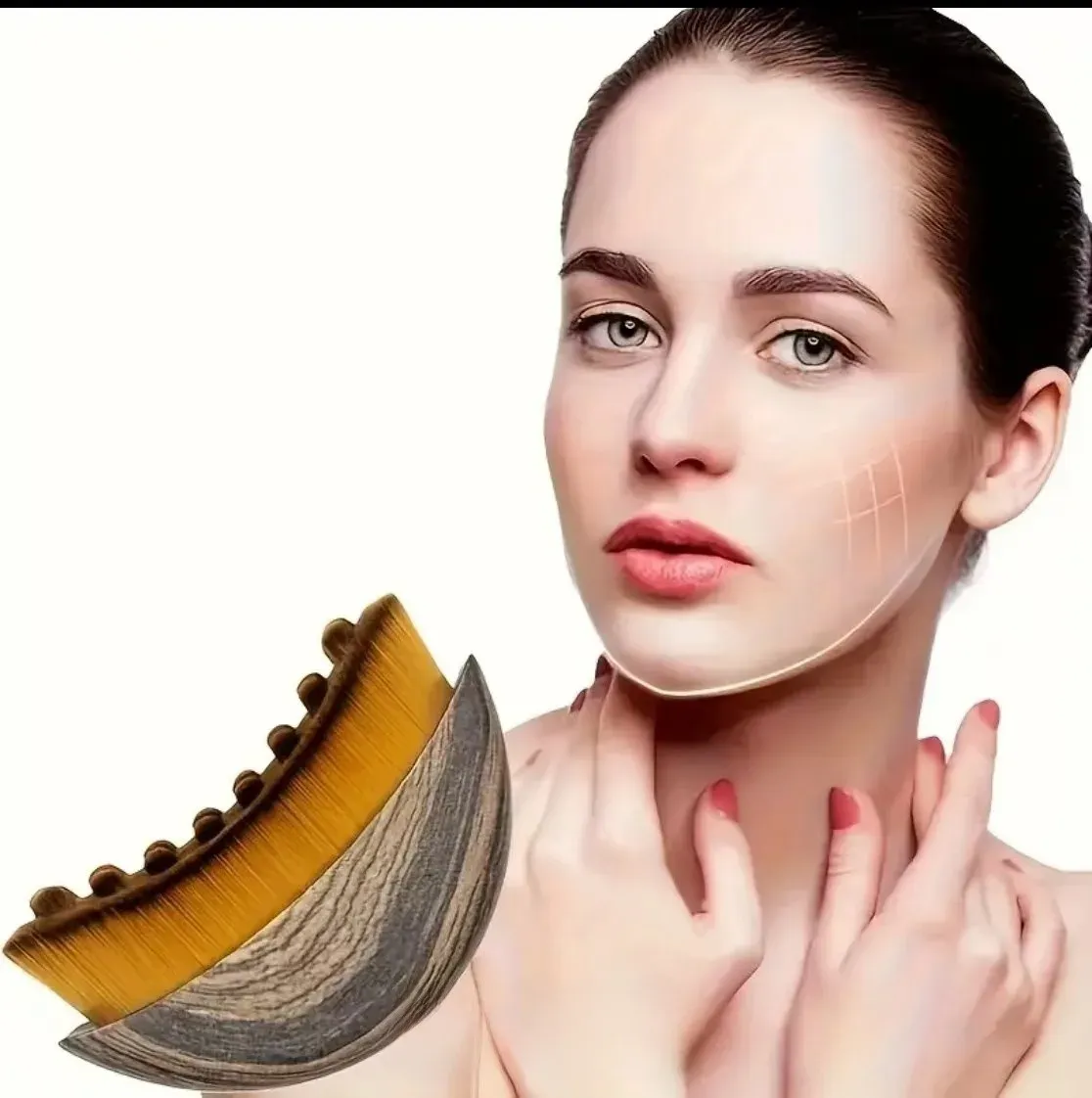 Brosse faciale sèche portable à poils souples et outil de massage lymphatique profilé pour spa à domicile 2