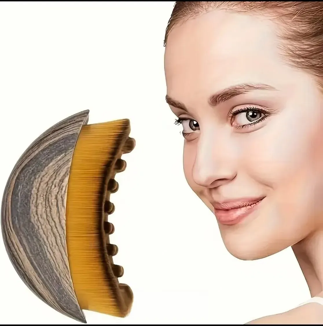 Brosse faciale sèche portable à poils souples et outil de massage lymphatique profilé pour spa à domicile 3