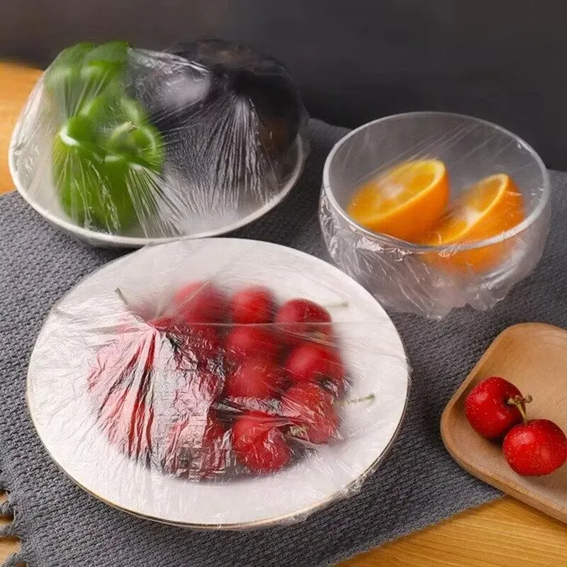 Film alimentaire élastique en plastique de qualité alimentaire pour fruits et légumes, sacs ronds pour réfrigérateur 3