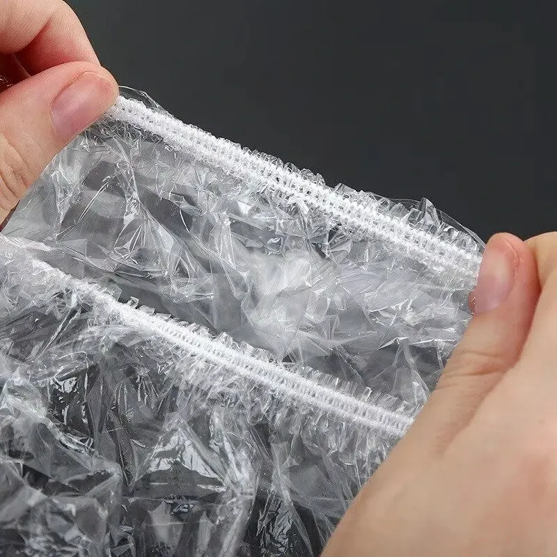 Film alimentaire élastique en plastique de qualité alimentaire pour fruits et légumes, sacs ronds pour réfrigérateur 4