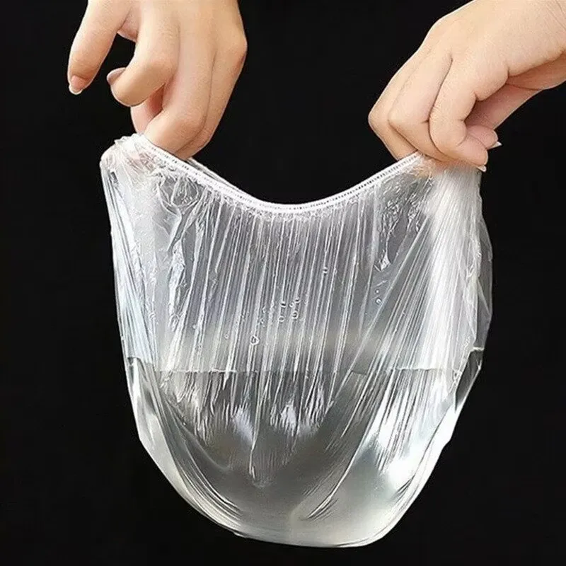 Film alimentaire élastique en plastique de qualité alimentaire pour fruits et légumes, sacs ronds pour réfrigérateur 5