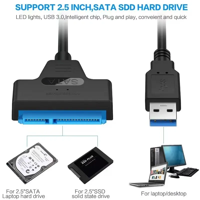 Câble adaptateur SATA vers USB 3.0