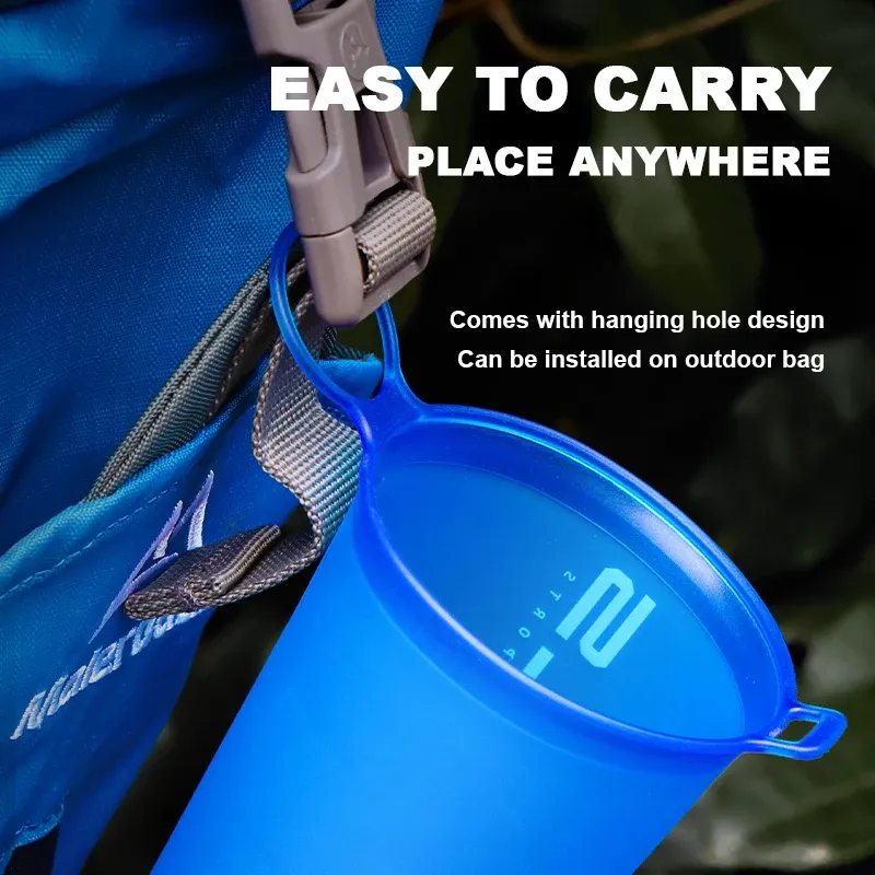 WRELS Gourde pliable en TPU sans BPA, flacon souple pour le sport, la randonnée et le camping 6