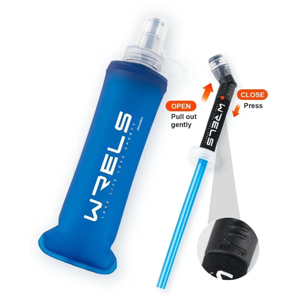 WRELS Gourde pliable en TPU sans BPA, flacon souple pour le sport, la randonnée et le camping 13