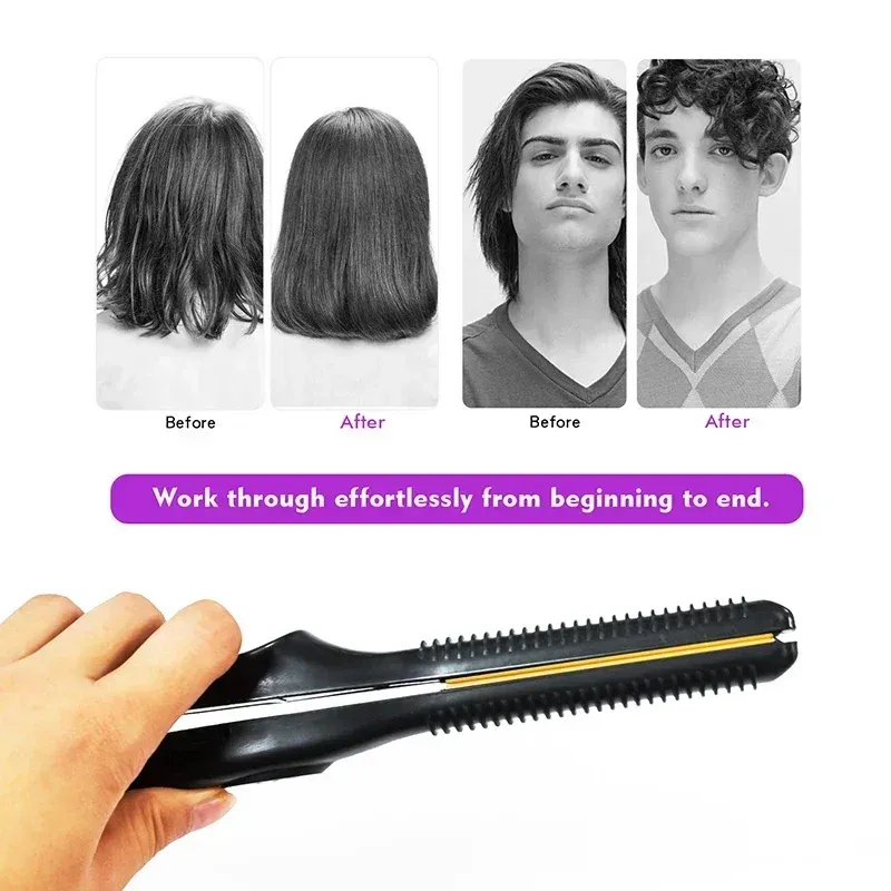 Mini fer à lisser 2 en 1, fer à boucler professionnel en céramique, fer plat court pour femmes et hommes, lisseur pour barbe 3