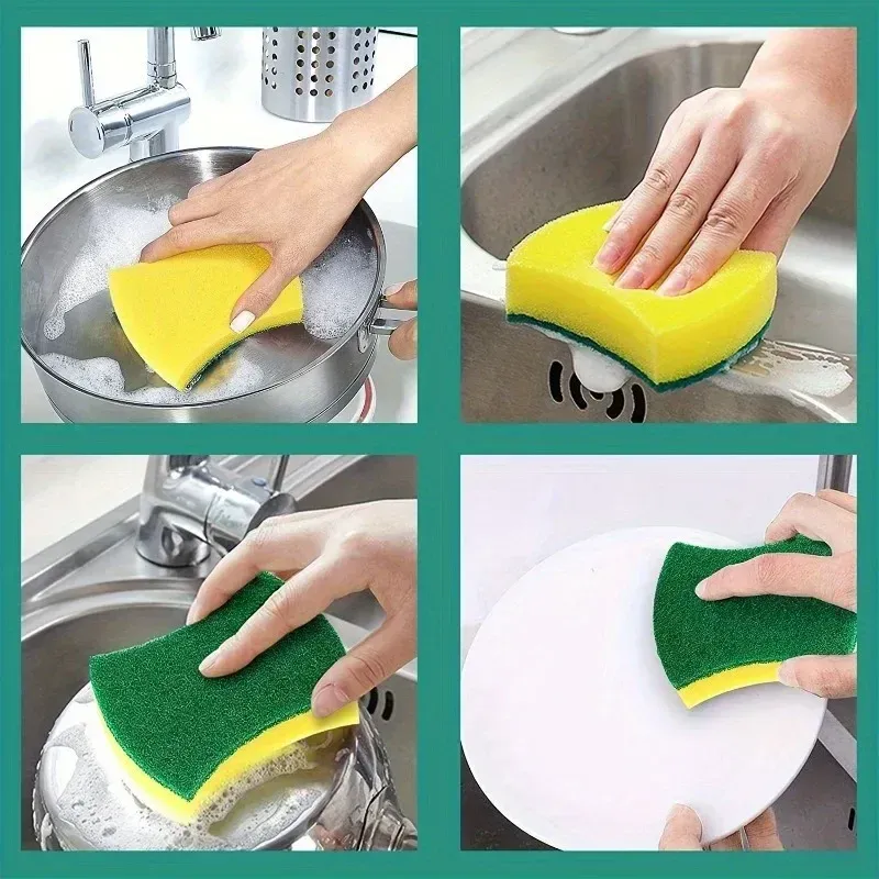 Éponges de nettoyage très absorbantes pour la vaisselle, les casseroles et la graisse de cuisine 2