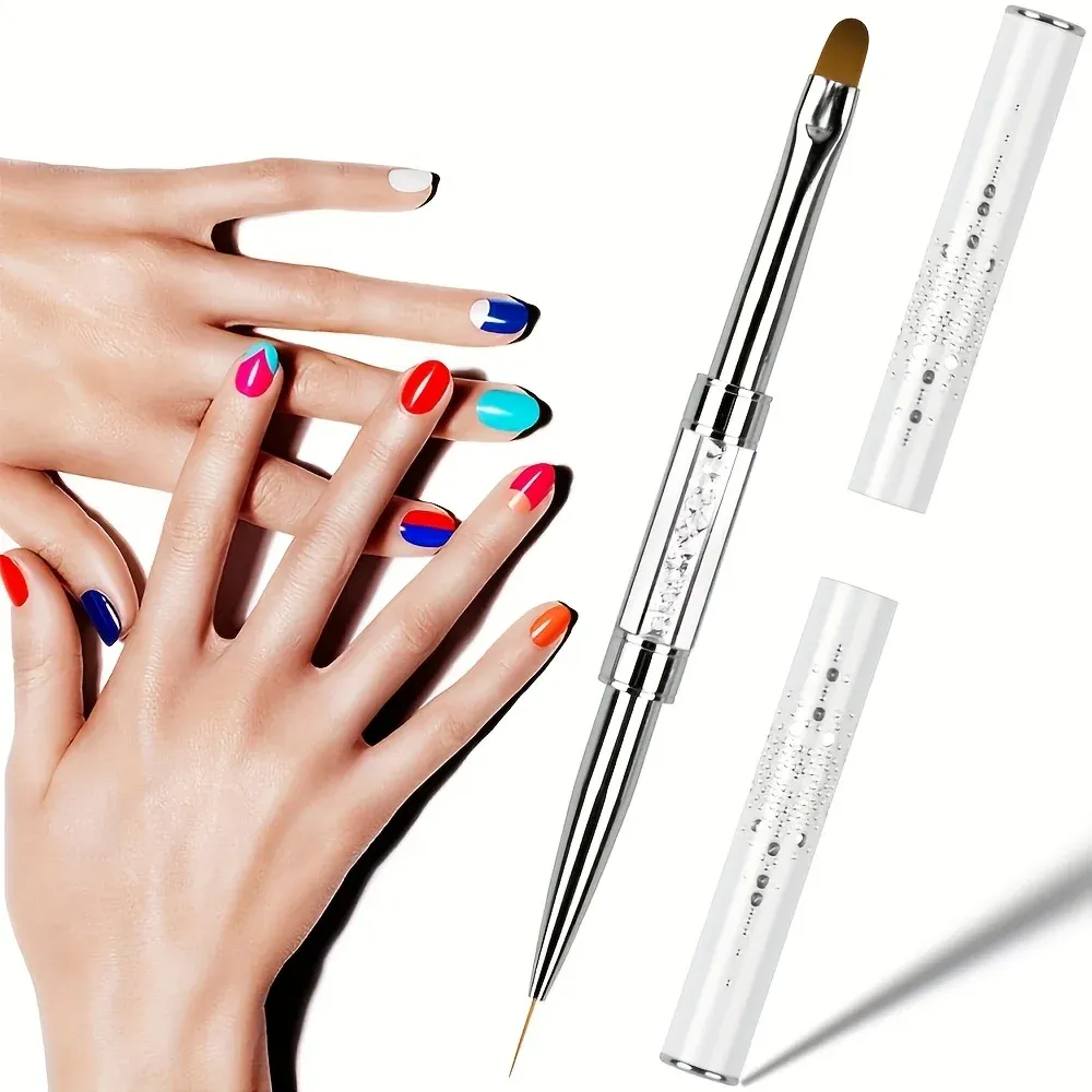 Création nail art avec le pinceau double extrémité