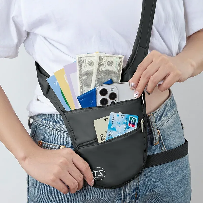 Sac banane antivol léger et imperméable pour le voyage, la randonnée et la course à pied, mixte 2