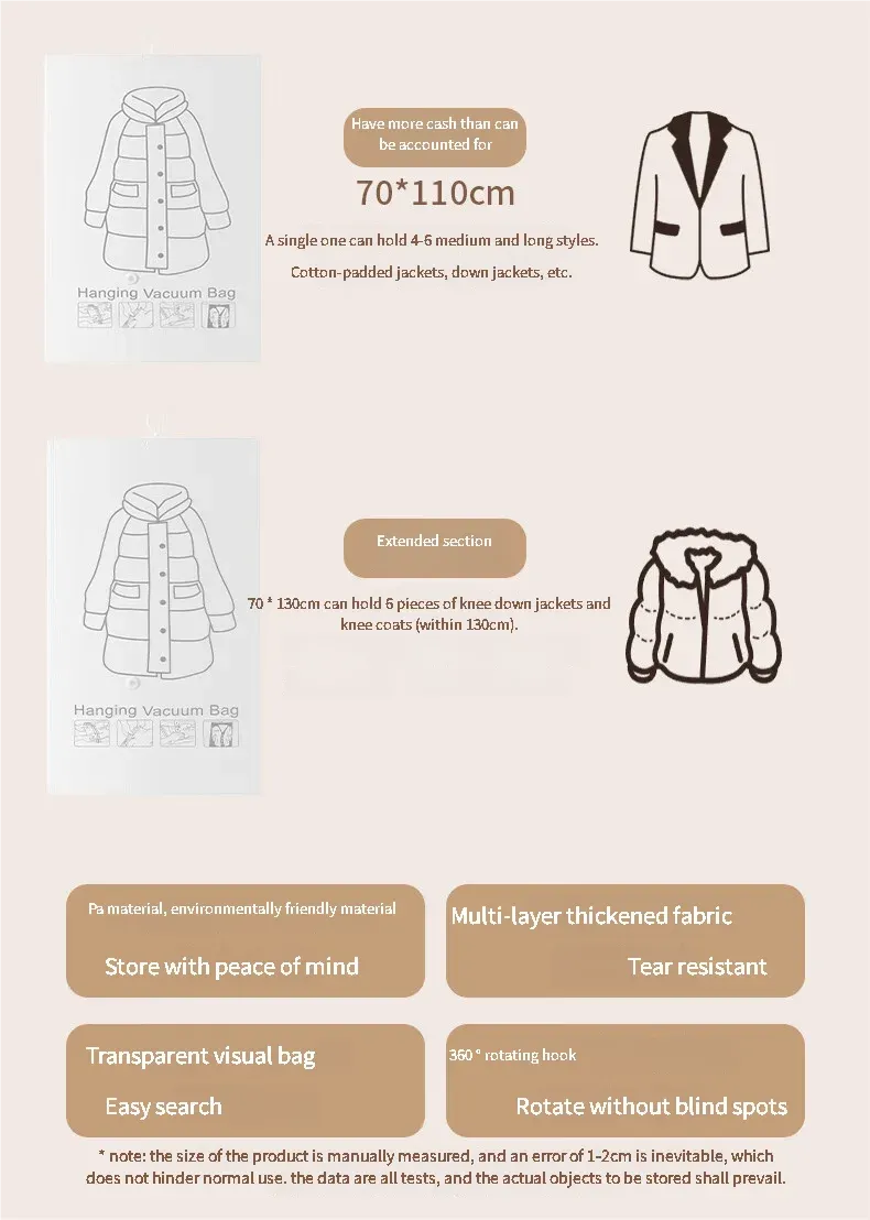 Sac de compression rangé avec des accessoires de maison
