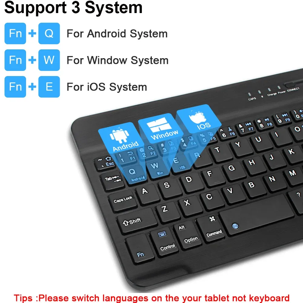 Mini clavier sans fil Bluetooth pour ordinateur portable, tablette et téléphone, compatible Android, iOS et Windows 5
