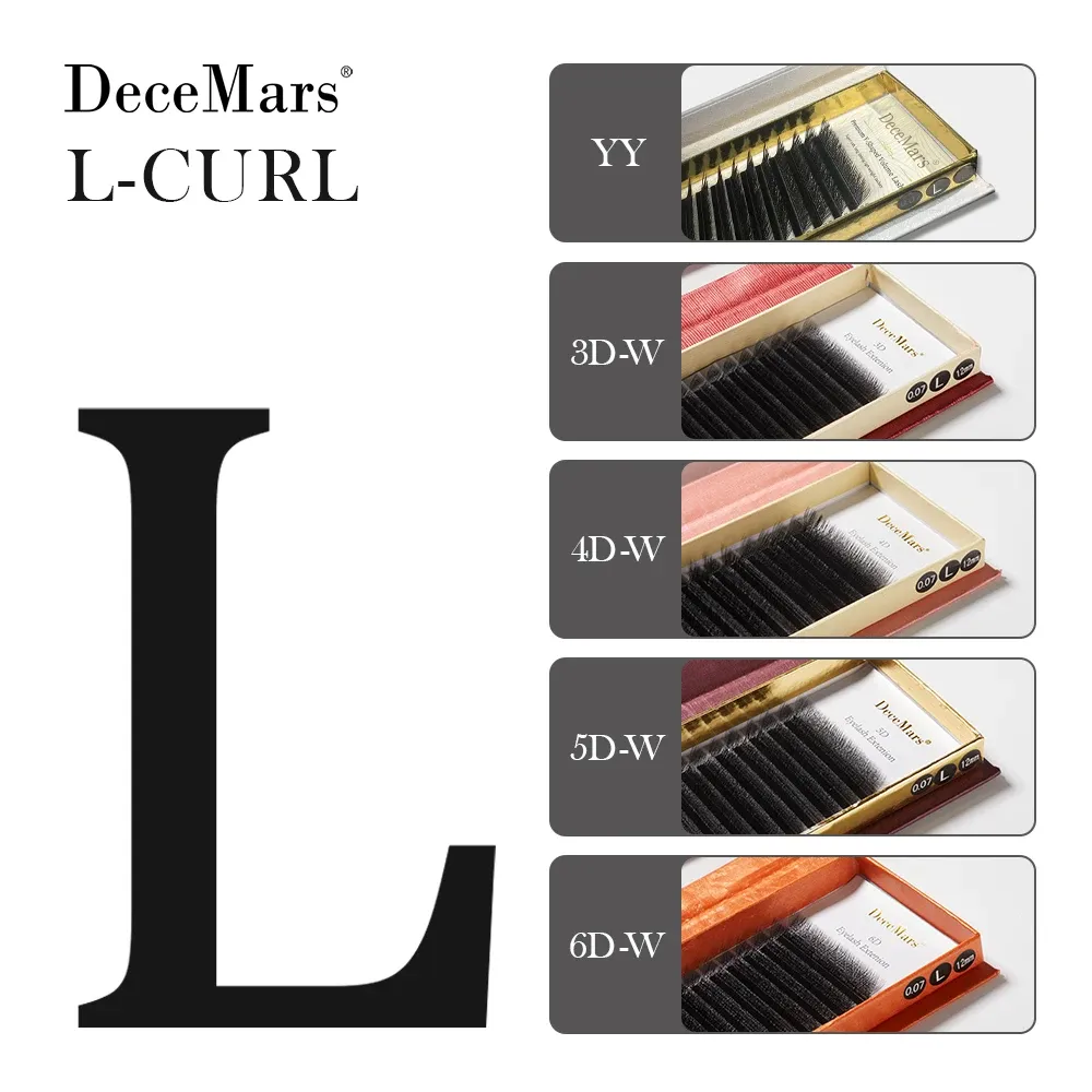 Extensions de cils DeceMars, courbure L, M, YY, 3D, 4D, 5D, 6D, 12 lignes - Image 1
