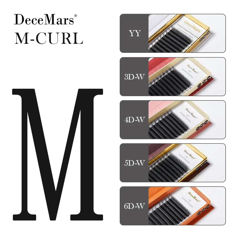 Extensions de cils DeceMars, courbure L, M, YY, 3D, 4D, 5D, 6D, 12 lignes 4