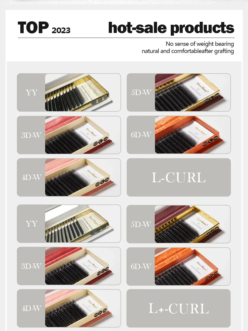 Détail du galbe et de la texture des extensions de cils