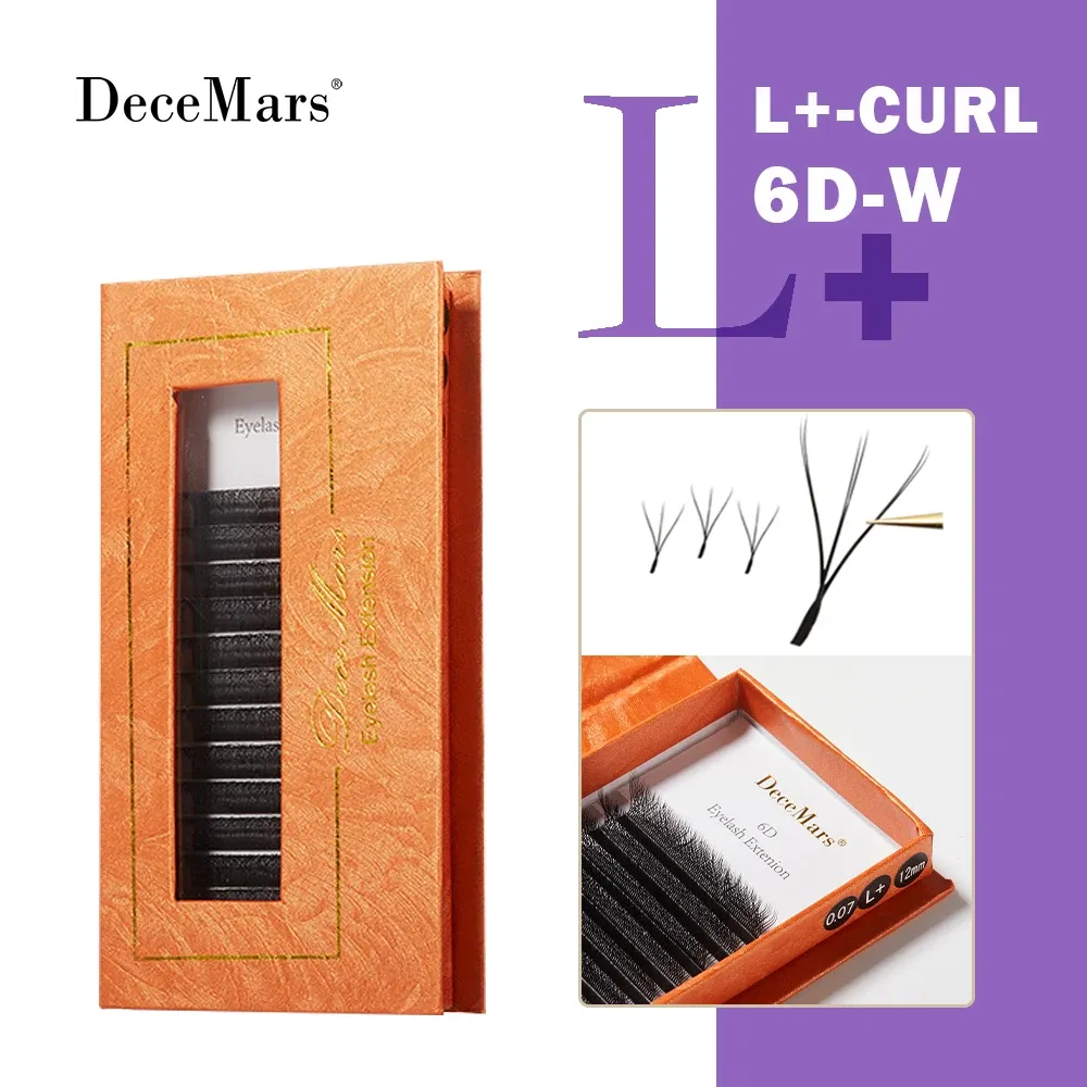 Extensions de cils DeceMars, courbure L, M, YY, 3D, 4D, 5D, 6D, 12 lignes 12