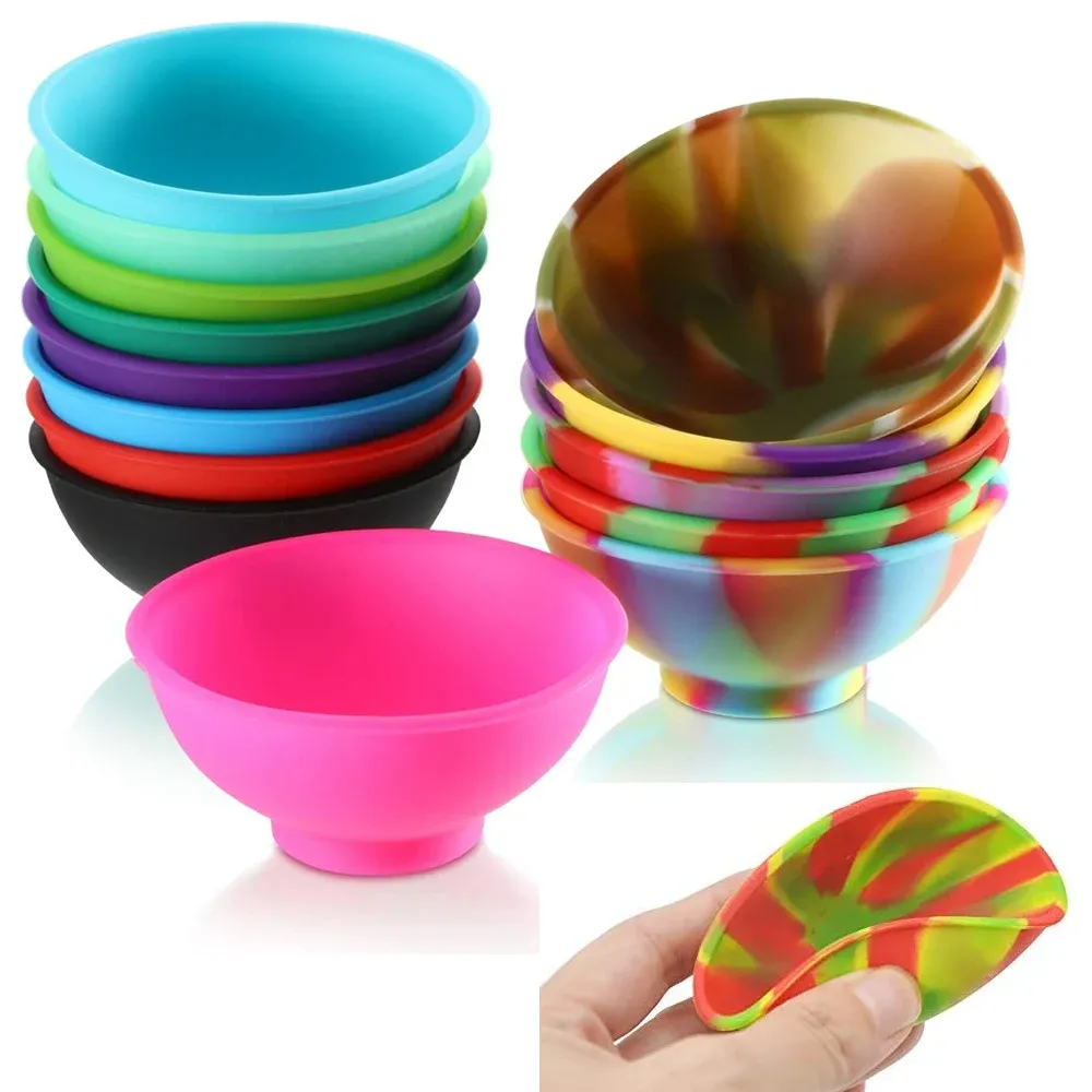 Ensemble de 2 bols en silicone réutilisables pour la cuisine, idéals pour épices, noix, fruits et collations - Image 1