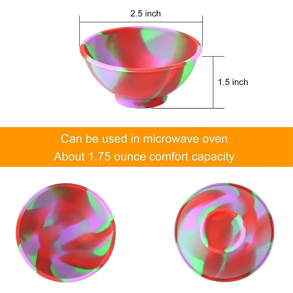 Ensemble de 2 bols en silicone réutilisables pour la cuisine, idéals pour épices, noix, fruits et collations 3
