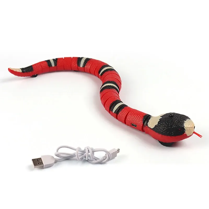 Jouet interactif automatique pour chat en forme de serpent, à détection intelligente et rechargeable par USB 7