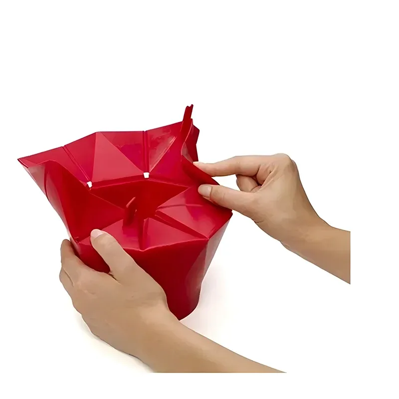 Bols à pop-corn pliables en silicone, ustensiles de cuisine faciles à utiliser et de haute qualité, seau à pop-corn, bol à pop-corn passe au micro-ondes 4