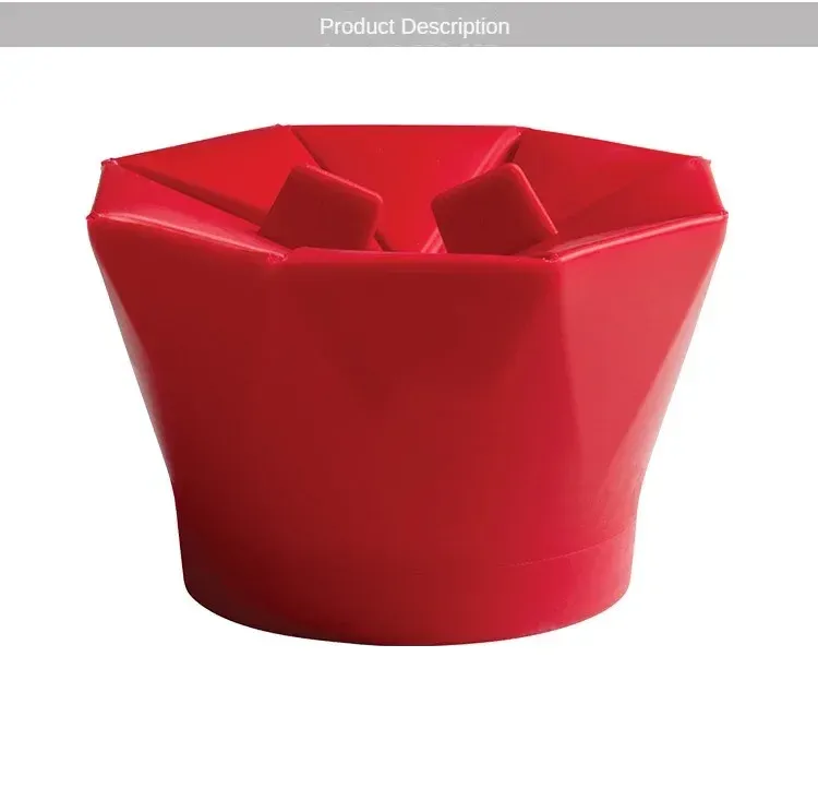 Bol à pop-corn pliable en silicone, mise en situation